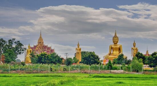 Traditional Mae Chaem cultural landscape in Chiang Mai on a Mae Chaem Toursl banner by Legend Travel Group.